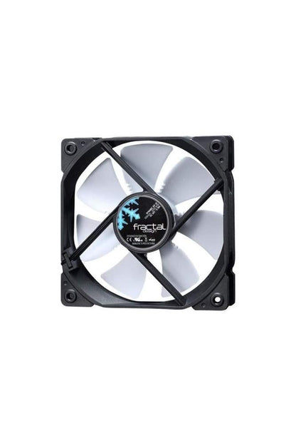 Fractal Design Dynamic X2 GP-12 Computer Fan - Silent Fan - High Airflow – 120x120x25 mm – 1200RPM – FDB-Bearings – Trip Wire - Aerodynamically shaped struts – 12v - Black/White (Single