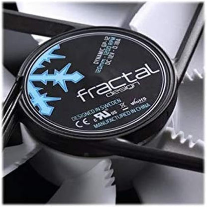 Fractal Design Dynamic X2 GP-12 Computer Fan - Silent Fan - High Airflow – 120x120x25 mm – 1200RPM – FDB-Bearings – Trip Wire - Aerodynamically shaped struts – 12v - Black/White (Single