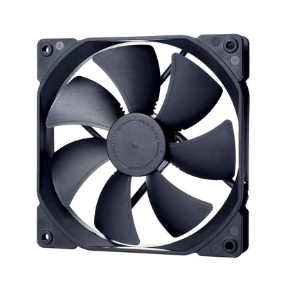 Fractal Design Dynamic X2 GP-14 Computer Fan - Silent Fan - High Airflow – 140x140x25 mm – 1000RPM – FDB-Bearings – Trip Wire - Aerodynamically shaped struts – 12v - Black Edition (Single) Black 140mm