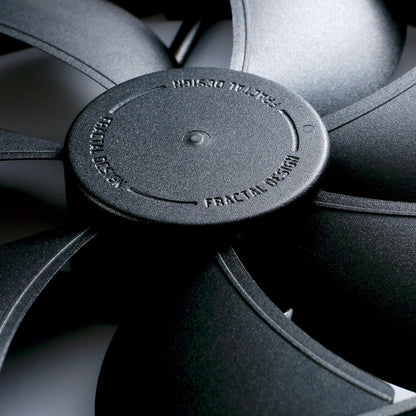 Fractal Design Dynamic X2 GP-14 Computer Fan - Silent Fan - High Airflow – 140x140x25 mm – 1000RPM – FDB-Bearings – Trip Wire - Aerodynamically shaped struts – 12v - Black Edition (Single) Black 140mm