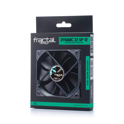 Fractal Design Dynamic X2 GP-14 Computer Fan - Silent Fan - High Airflow – 140x140x25 mm – 1000RPM – FDB-Bearings – Trip Wire - Aerodynamically shaped struts – 12v - Black Edition (Single) Black 140mm