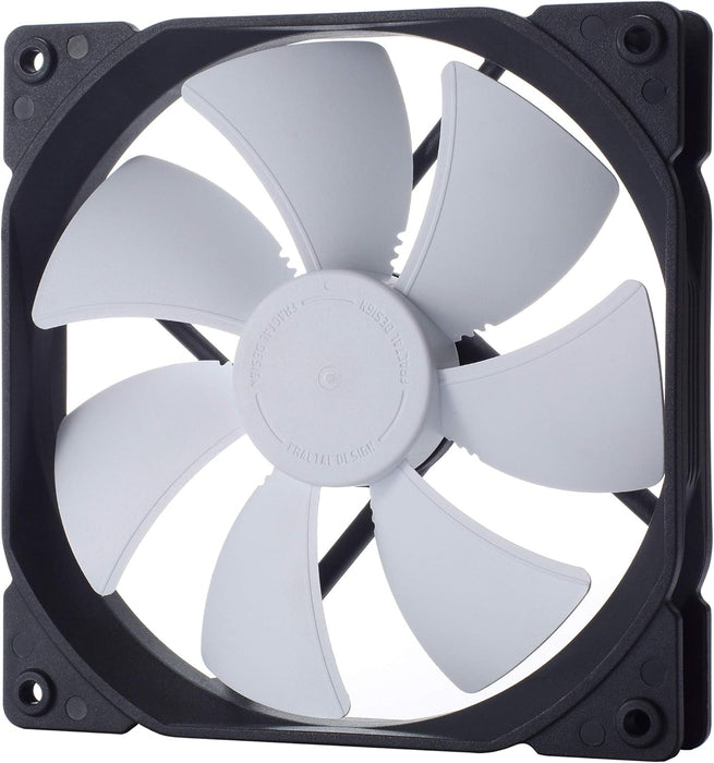 Fractal Design Dynamic X2 GP-14 Computer Fan - Silent Fan - High Airflow – 140x140x25 mm – 1000RPM – FDB-Bearings – Trip Wire - Aerodynamically shaped struts – 12v - Black/White (Single