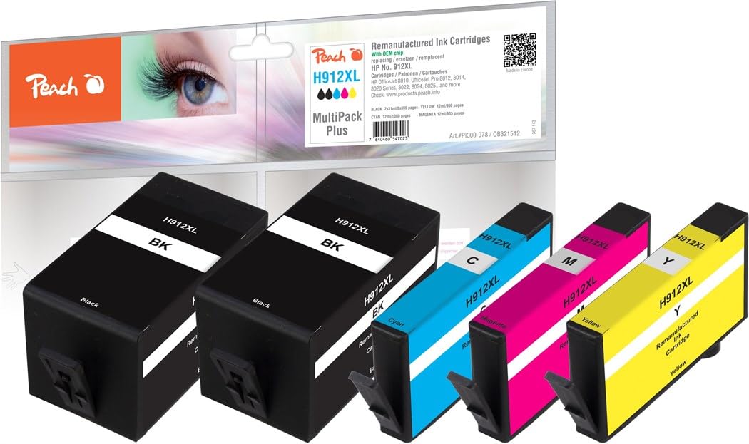 Peach Patrone HP Nr.912XL MultiPackPlus