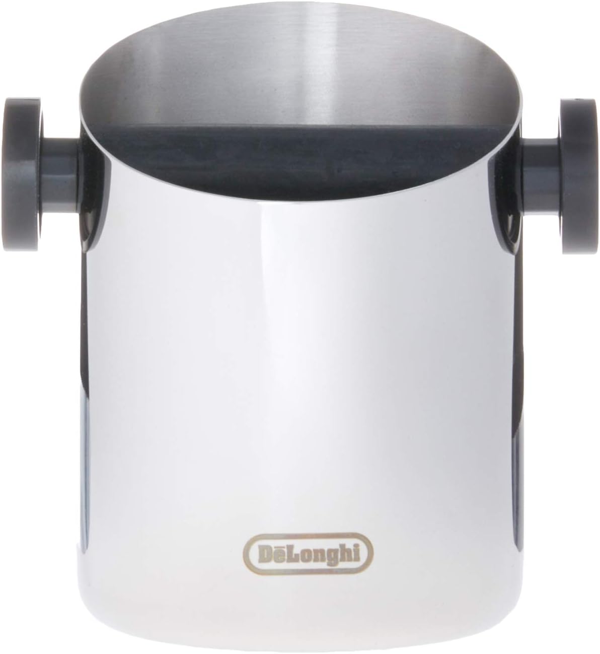 De'Longhi DLSC059 Abschlagbehälter, für Espresso Siebträger, Kaffeesatz Abschlagbox, Kaffeemaschinen Zubehör für den Barista Zuhause, Abklopfbehälter aus Edelstahl Single