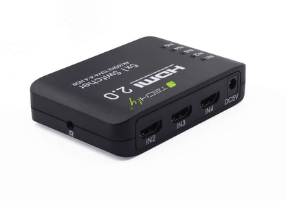 Cavetteria Audio/Video Techly Switch HDMI 2.0 5 Vie 4K @ 60Hz YUV4:4:4 HDR