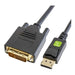 Techly ICOC DSP-C12-030 DisplayPort 1.2 auf DVI Kabel 3 m DisplayPort 1.2. a DVI 3m Schwarz