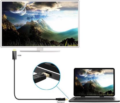 Techly DisplayPort/HDMI Connection Cable 1.00 m ICOC-DSP-H12-010 Black [1x DisplayPort Male - 1x