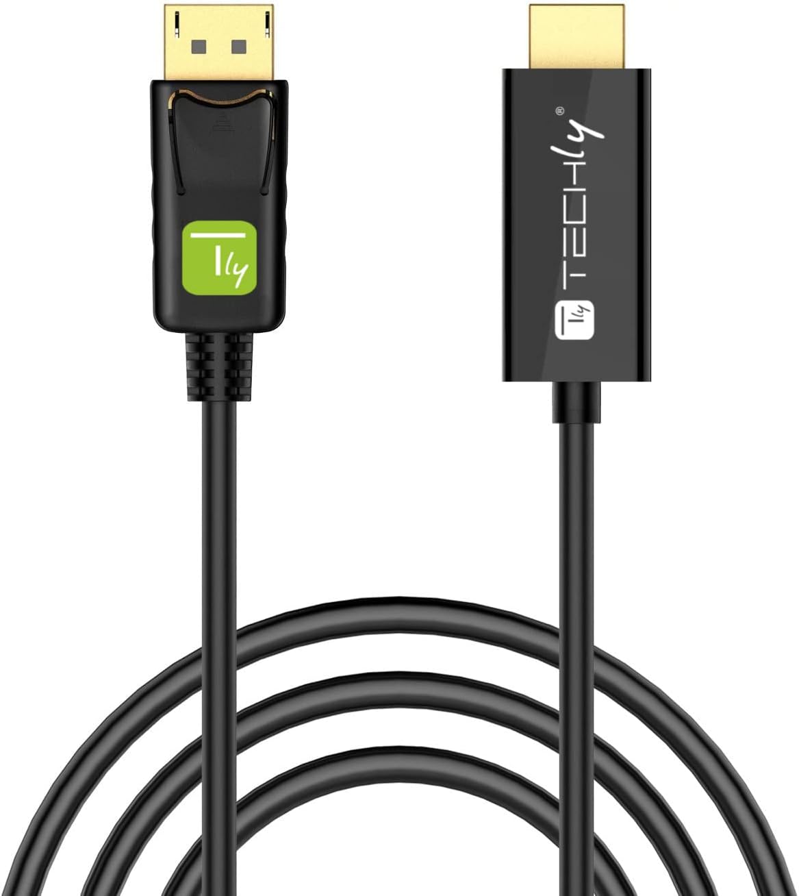 Techly DisplayPort/HDMI Connection Cable 1.00 m ICOC-DSP-H12-010 Black [1x DisplayPort Male - 1x