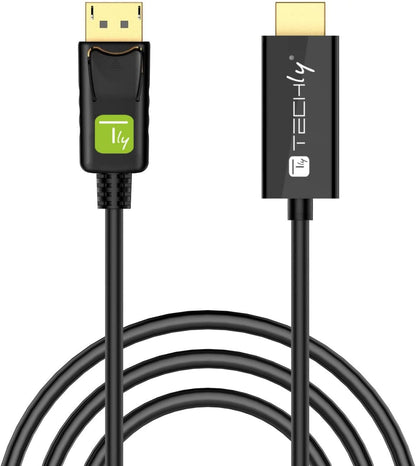 Techly DisplayPort/HDMI Connection Cable 1.00 m ICOC-DSP-H12-010 Black [1x DisplayPort Male - 1x