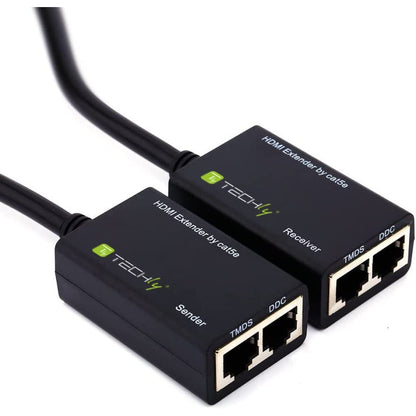 Techly IDATA ext-e30d Video-Splitter – Video-Splitter (HDMI, 1920 x 1080 (HD 1080), 1920 x 1080 Pixel, CAT5e, CAT6, 0 – 70 °C,-10 – 80 °C)