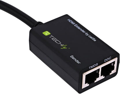 Techly IDATA ext-e30d Video-Splitter – Video-Splitter (HDMI, 1920 x 1080 (HD 1080), 1920 x 1080 Pixel, CAT5e, CAT6, 0 – 70 °C,-10 – 80 °C)