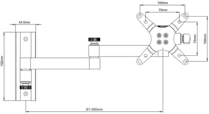 Techly Wandhalterung fur LCD 13-30 neigbar 3 Gel