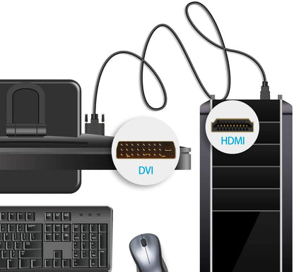 Techly HDMI zu DVI-D Kabel 10m schwarz