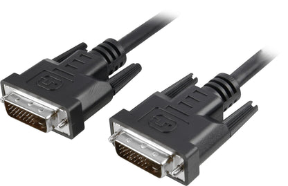 TECHly 10 m DVI-D 10 m DVI-D DVI-D Cable DVI Male – DVI (DVI-D DVI-D Male, 10 m, Black (Black)