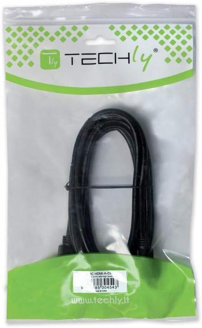 Techly HDMI Kabel High Speed mit Ethernet gewinkel