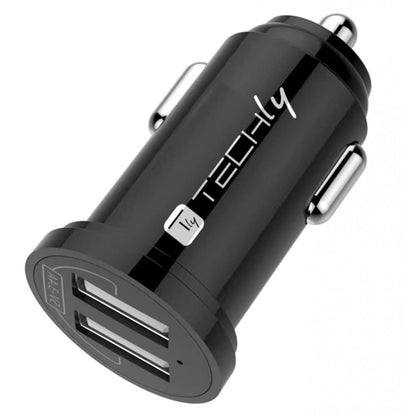 Techly Autoladegerat 2p USB A 5V/2.4A schwarz