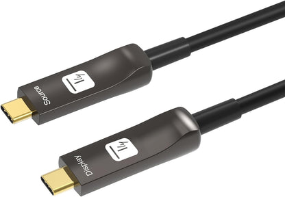 Techly USB-C Kabel AOC Fiber M/M 10m