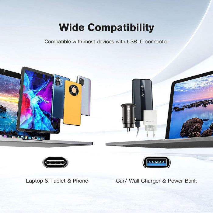 Techly USB-C auf USB-A 3.2 Gen2 flexibles Kabel