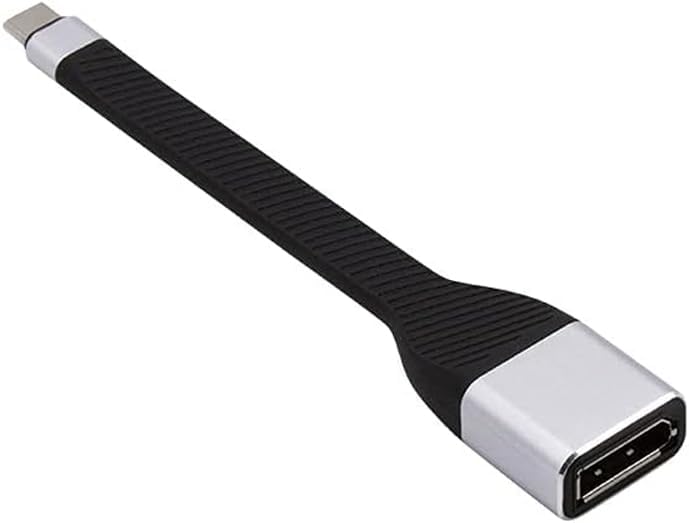 TECHLY 367942 Short Flat Cable USB-C™ Male to Displayport Female FPC 13.2 cm Black
