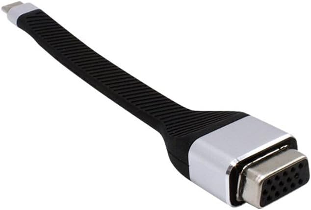 TECHLY 367959 Short Flat Cable USB-C™ Male to VGA Female FPC 12 cm Black
