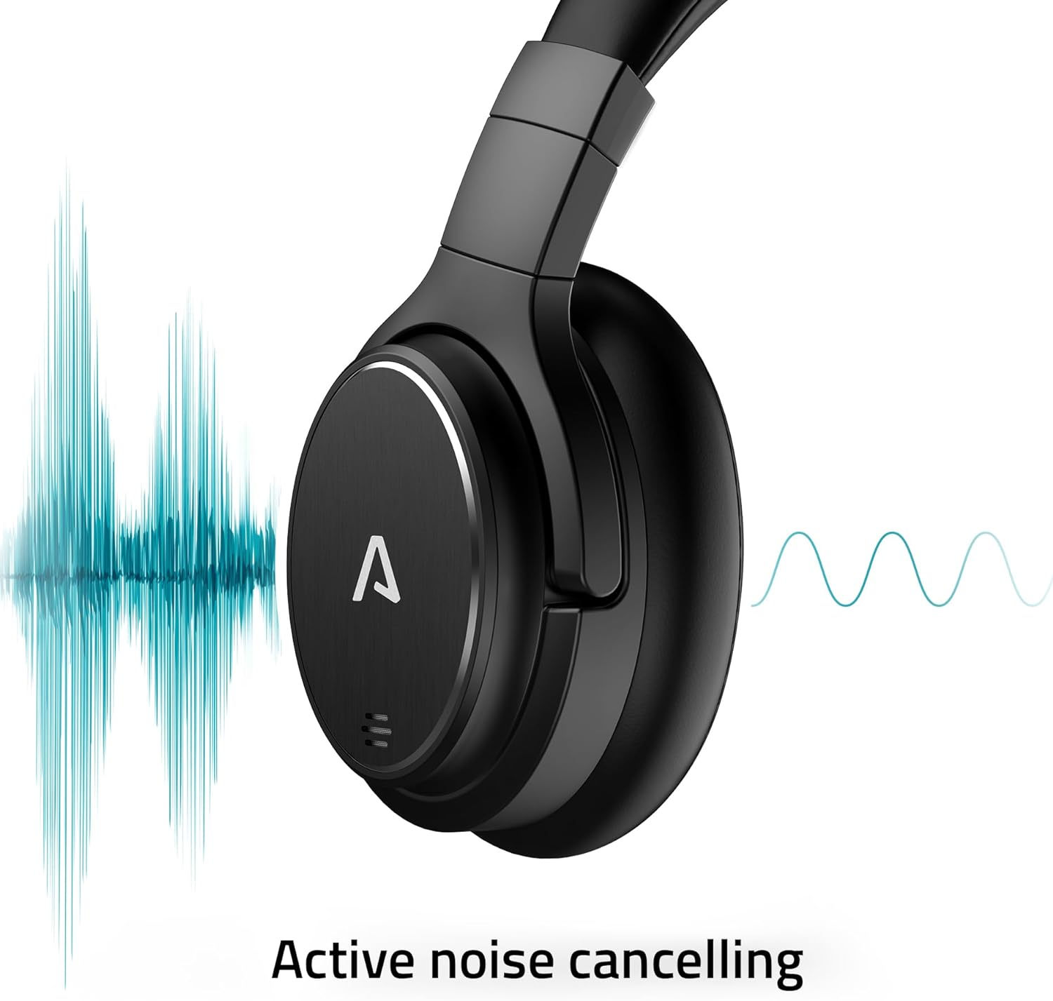 LAMAX NoiseComfort ANC Wireless headphones with active noise cancellation (ANC), Bluetooth 5.0, last 50 hours, travel case, a cable and aeroplane adapter out of the box, metal construction, USB-C