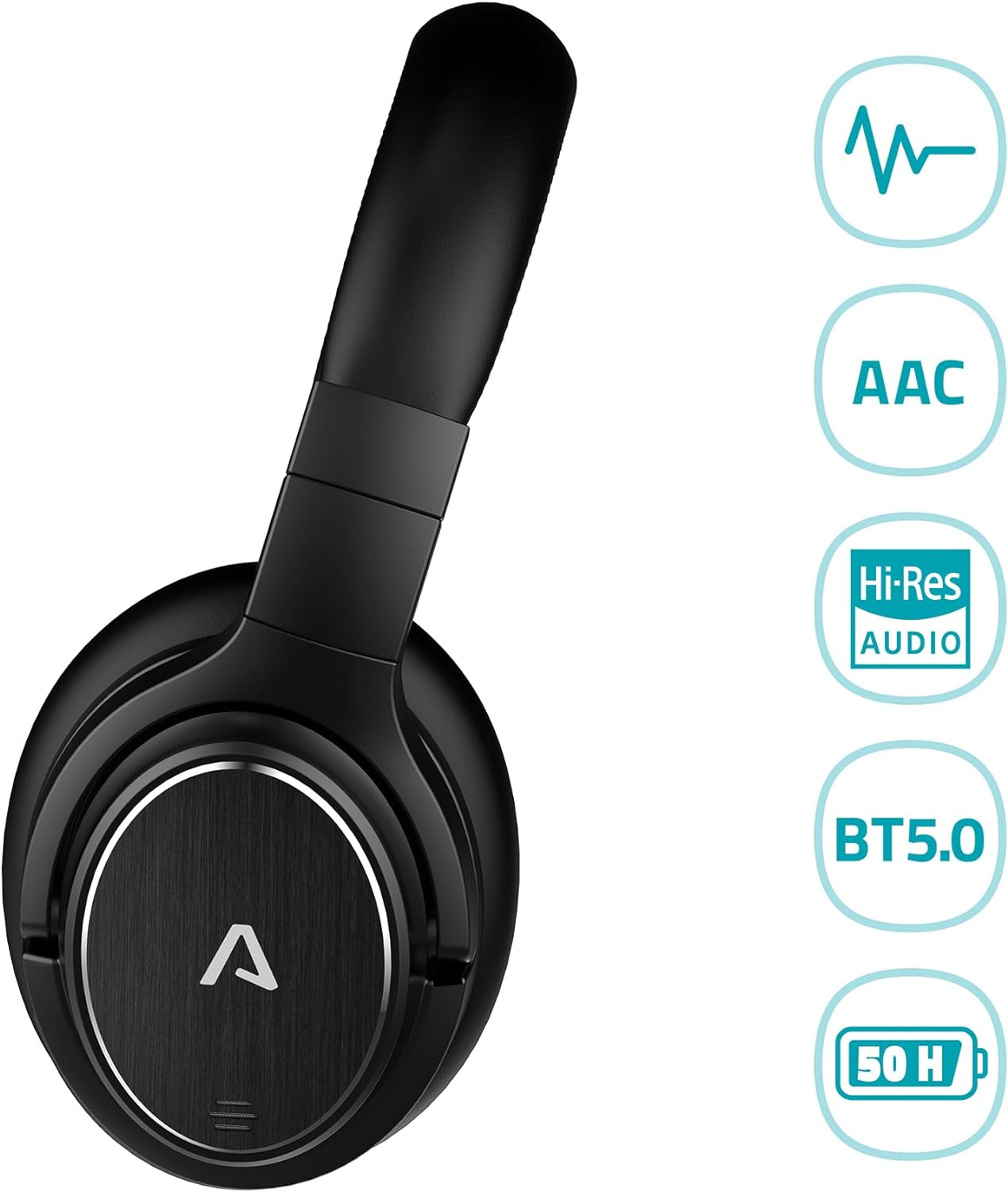 LAMAX NoiseComfort ANC Wireless headphones with active noise cancellation (ANC), Bluetooth 5.0, last 50 hours, travel case, a cable and aeroplane adapter out of the box, metal construction, USB-C