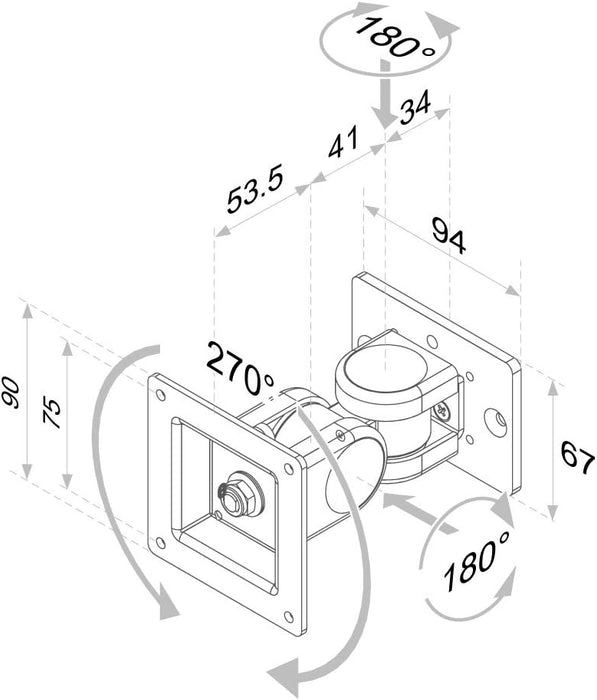 Neomounts WAH 10-30 1TFT 1Gelenk grau Max.10K