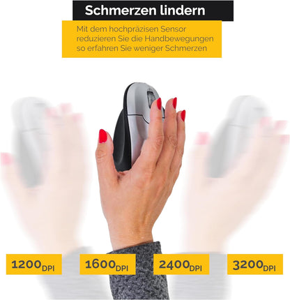 Bakker Elkhuizen BNEGMW GRIP Vertical mouse GripMouse 3 keys/scroll wheel/wireless