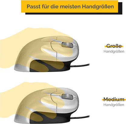 Bakker Elkhuizen BNEGMW GRIP Vertical mouse GripMouse 3 keys/scroll wheel/wireless