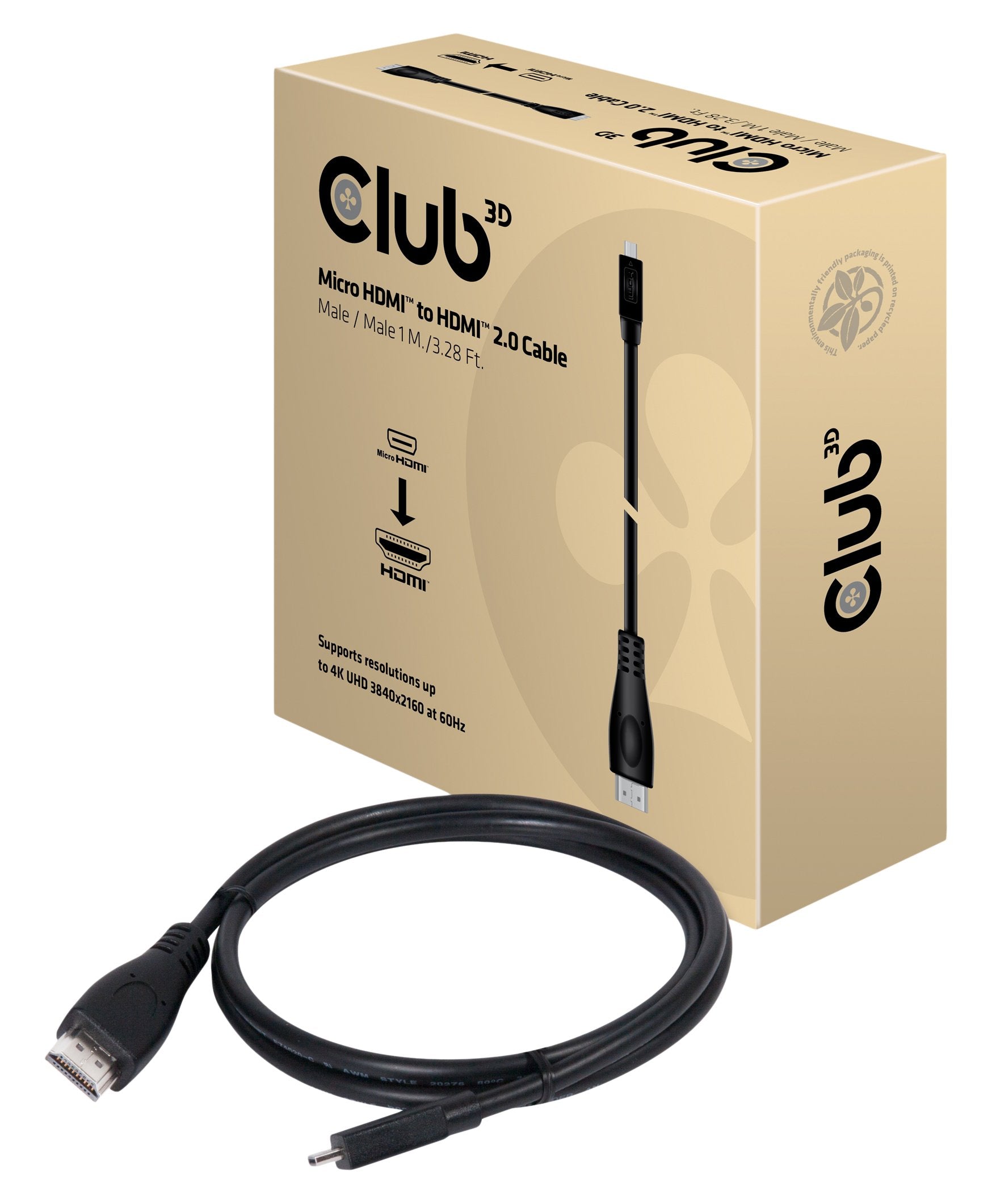 Club 3D Premium High Speed HDMI 2.0 black Black CAC-1351