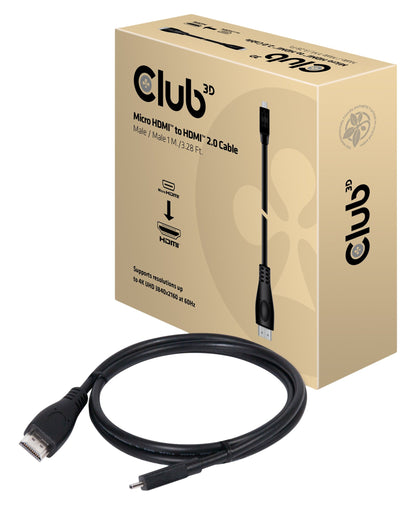 Club 3D Premium High Speed HDMI 2.0 black Black CAC-1351