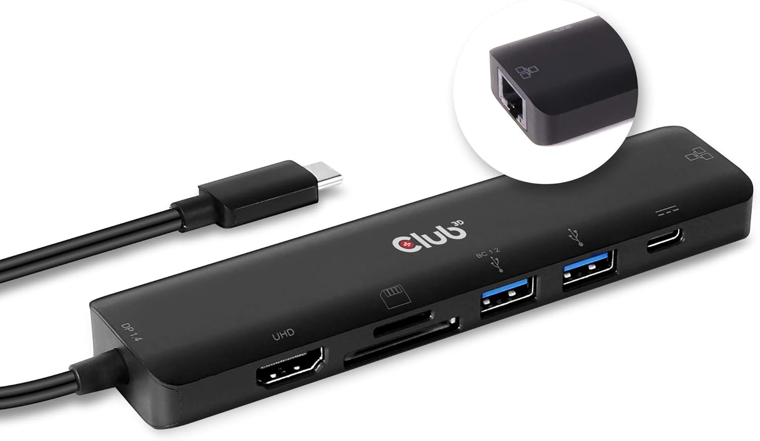 Club 3D USB Type C 7-in-1 Hub - Docking Station - HDMI