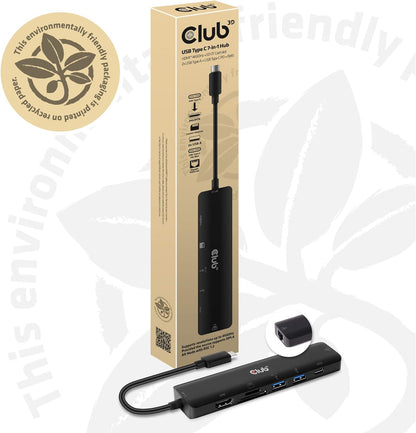 Club 3D USB Type C 7-in-1 Hub - Docking Station - HDMI