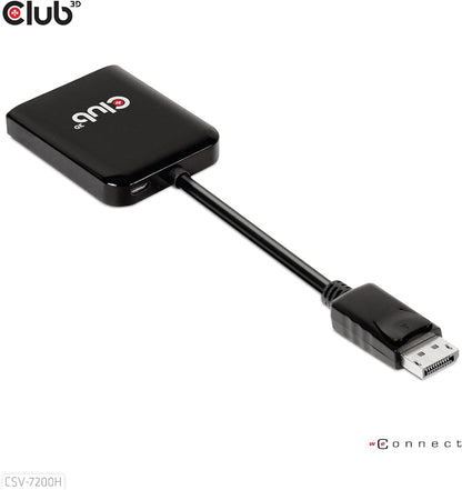 CLUB3D Multi Stream Transport (MST) Hub DisplayPort™ 1.4 to HDMI™ Dual Monitor 4K60Hz St./B.