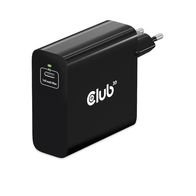 Club 3D Ladegerät 140 Watt GaN-Technologie, Einzelanschluss USB Typ-C, Power Delivery (PD) 3.1 Unter