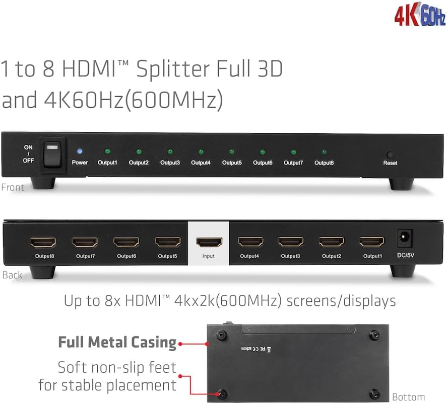 Club3D HDMI Splitter 1 Eingang -> 8 Ausgange 4K6