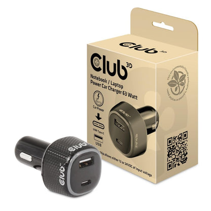 Club3D Watt In Car USB Fast Charger 63W