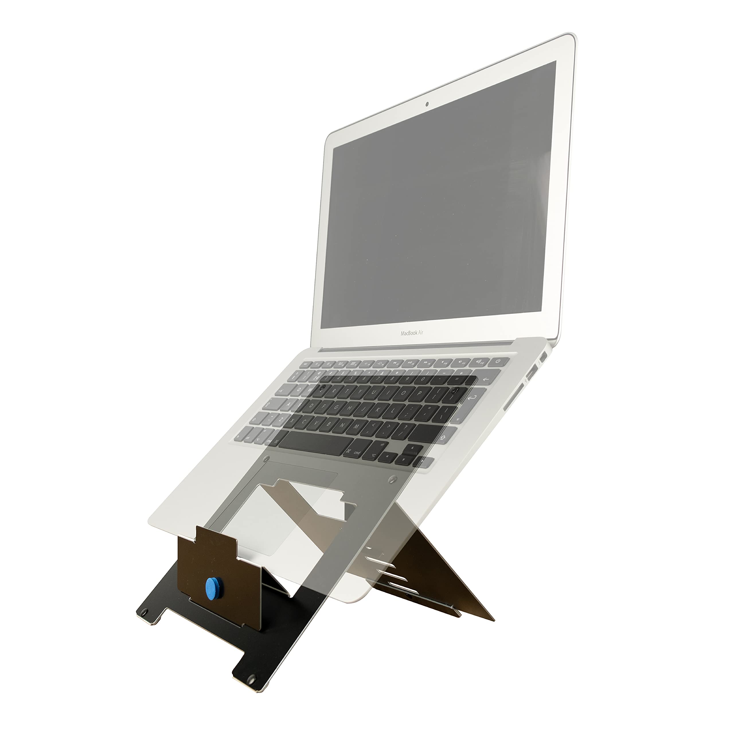 R-Go Tools Ergonomic Laptop Stand, Ultra-thin Aluminum, Adjustable Portable Notebook riser for desk, Compatible with 10-22" MacBook/Air Pro/Dell XPS/Lenovo, Support up to 11ibs