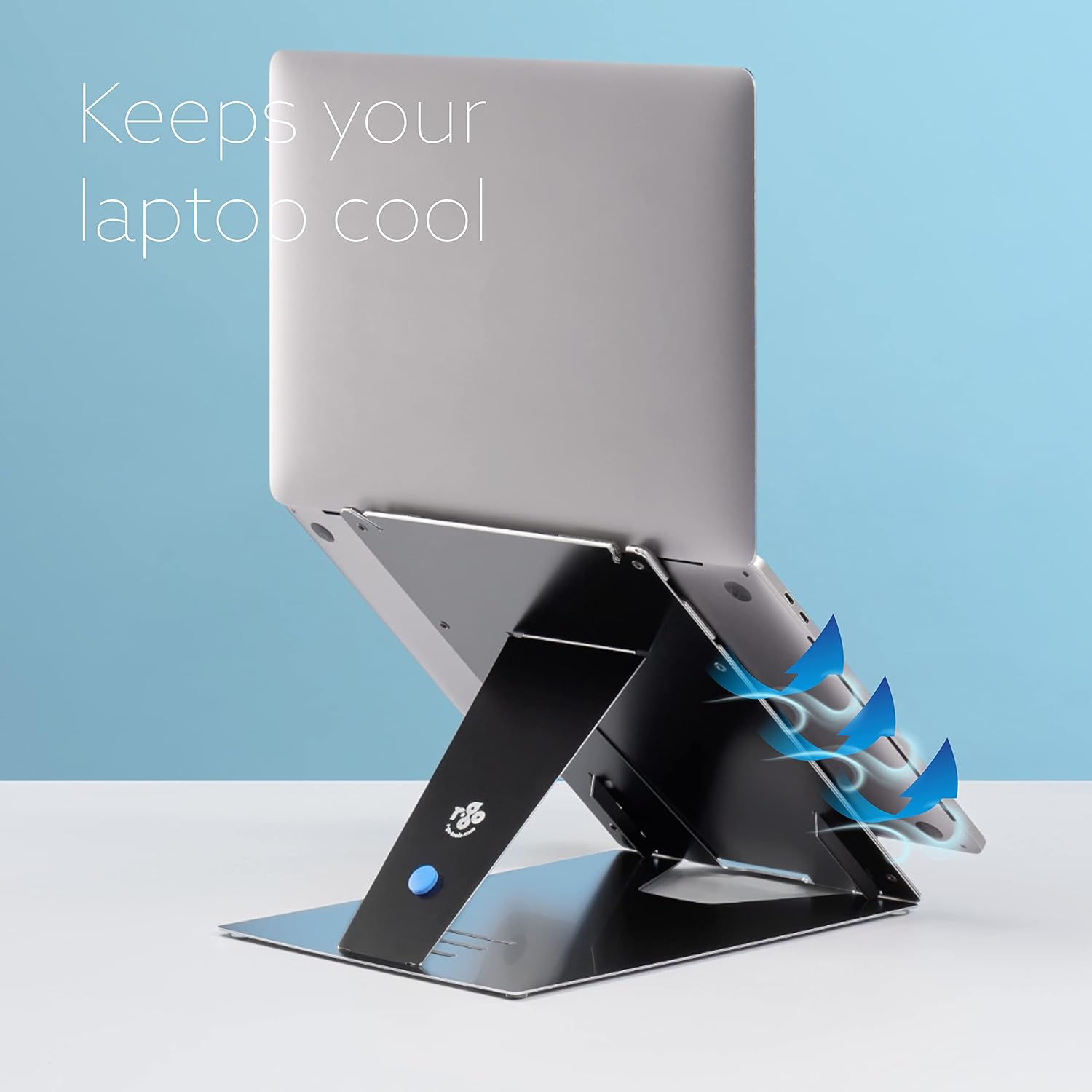 R-Go Tools Tablet and Laptop Stand, 2 in 1 dual stand, Ergonomic, Ultra-thin Aluminum, Adjustable Portable, Compatible with 10-22" MacBook/Air Pro/Dell XPS/Lenovo/Tablet, Support up to 11ibs, Black