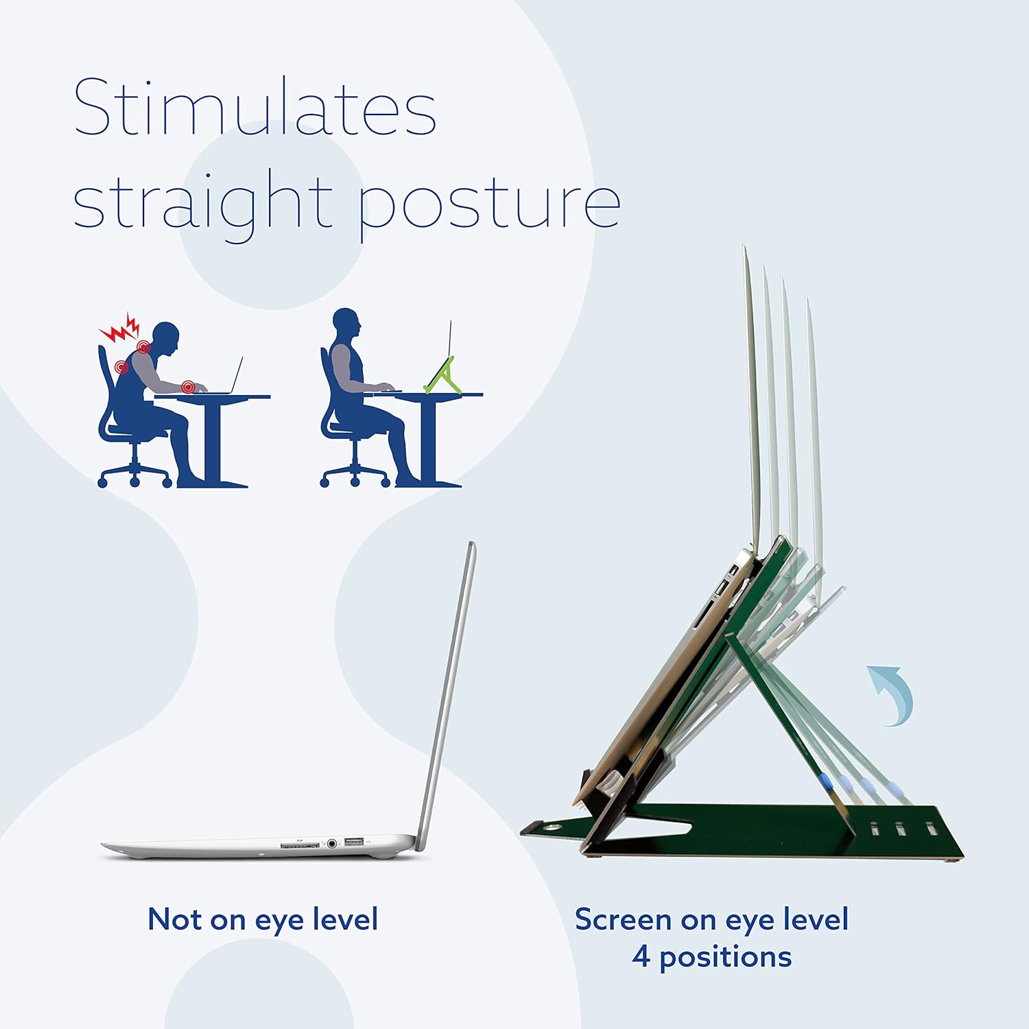 R-Go Tools Tablet and Laptop Stand, 2 in 1 dual stand, Ergonomic, Ultra-thin Aluminum, Adjustable Portable, Compatible with 10-22" MacBook/Air Pro/Dell XPS/Lenovo/Tablet, Support up to 11ibs, Black