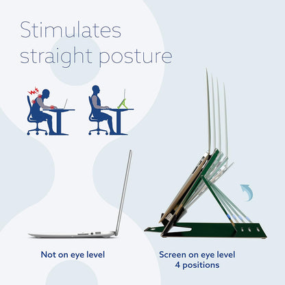 R-Go Tools Tablet and Laptop Stand, 2 in 1 dual stand, Ergonomic, Ultra-thin Aluminum, Adjustable Portable, Compatible with 10-22" MacBook/Air Pro/Dell XPS/Lenovo/Tablet, Support up to 11ibs, Black