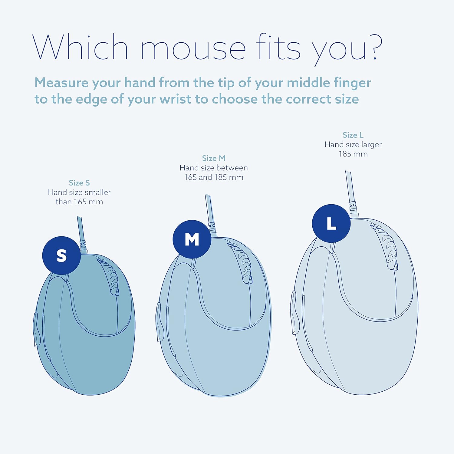 R-Go HE Mouse - Ergonomic Mouse - Large (Hand Size above 185mm