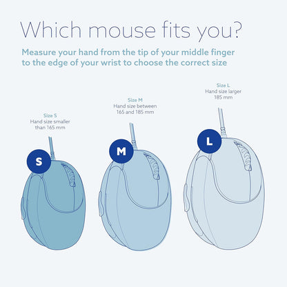 R-Go HE Mouse - Ergonomic Mouse - Large (Hand Size above 185mm