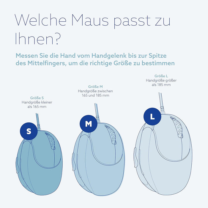 R-Go Tools HE Break Mouse - Ergonomic mouse - Anti-RSI Software - Medium (Hand Size 165-185mm) - Left Handed - Wired Black, RGOBRHESML Left Handed - Wired Medium Black