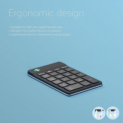 R-GO NUMPAD BREAK ERGONOMIC NUMERIC WIRELESS KEYPAD BLACK
