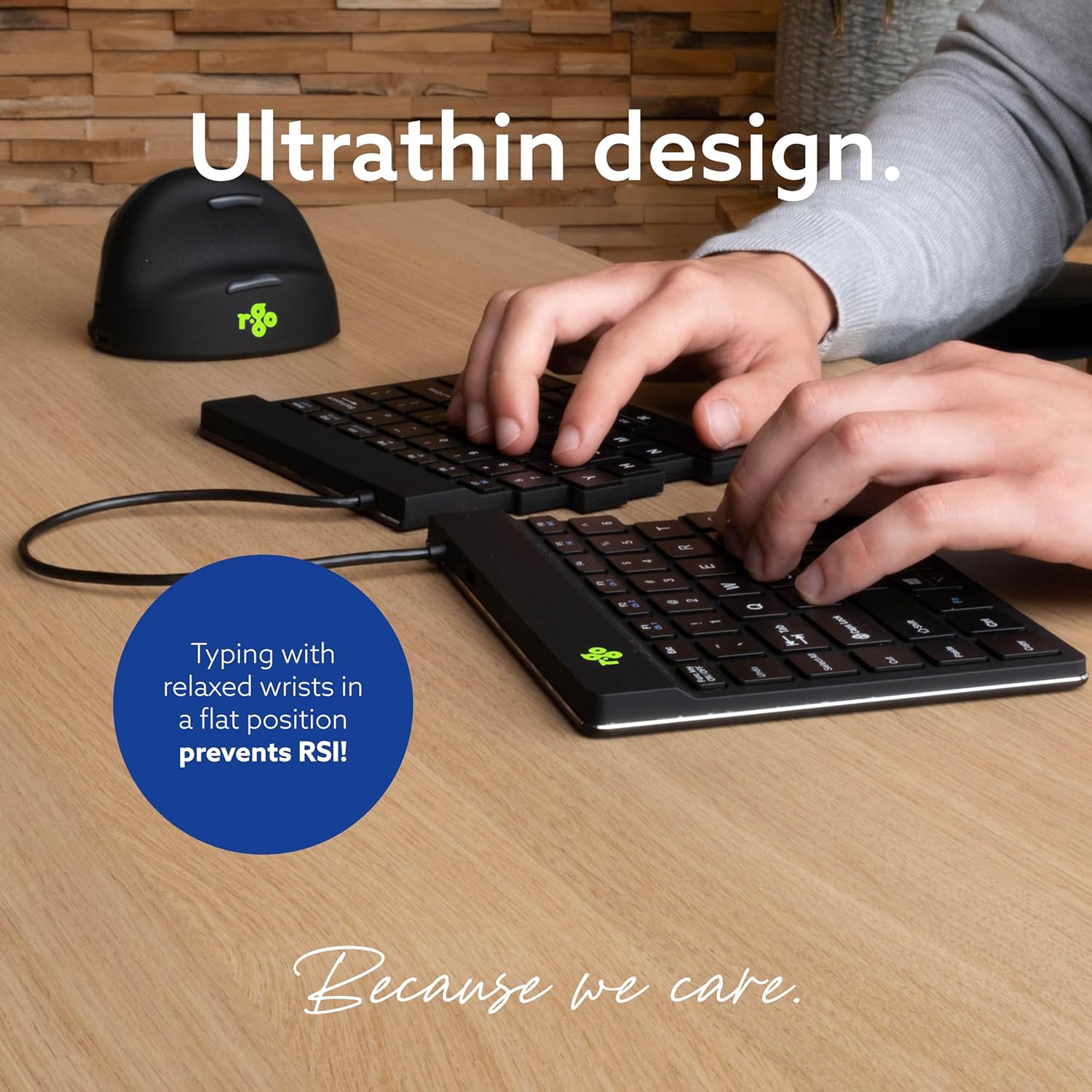 R-Go Tastatur Split Break US-Layout Bluetooth