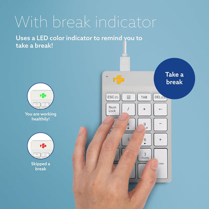 R-GO TOOLS NUMPAD BREAK NUMERIC KEYPAD WITH WHITE WIRE