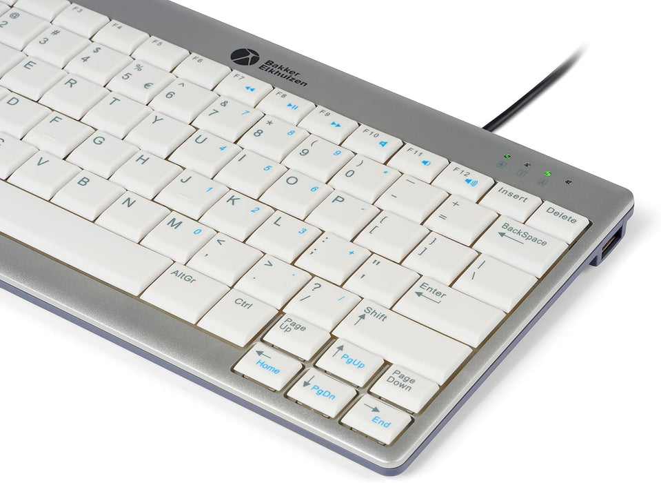 Bakker Elkhuizen BNEU950US Keyboard US QWERTY Ultraboard 950 white-silver