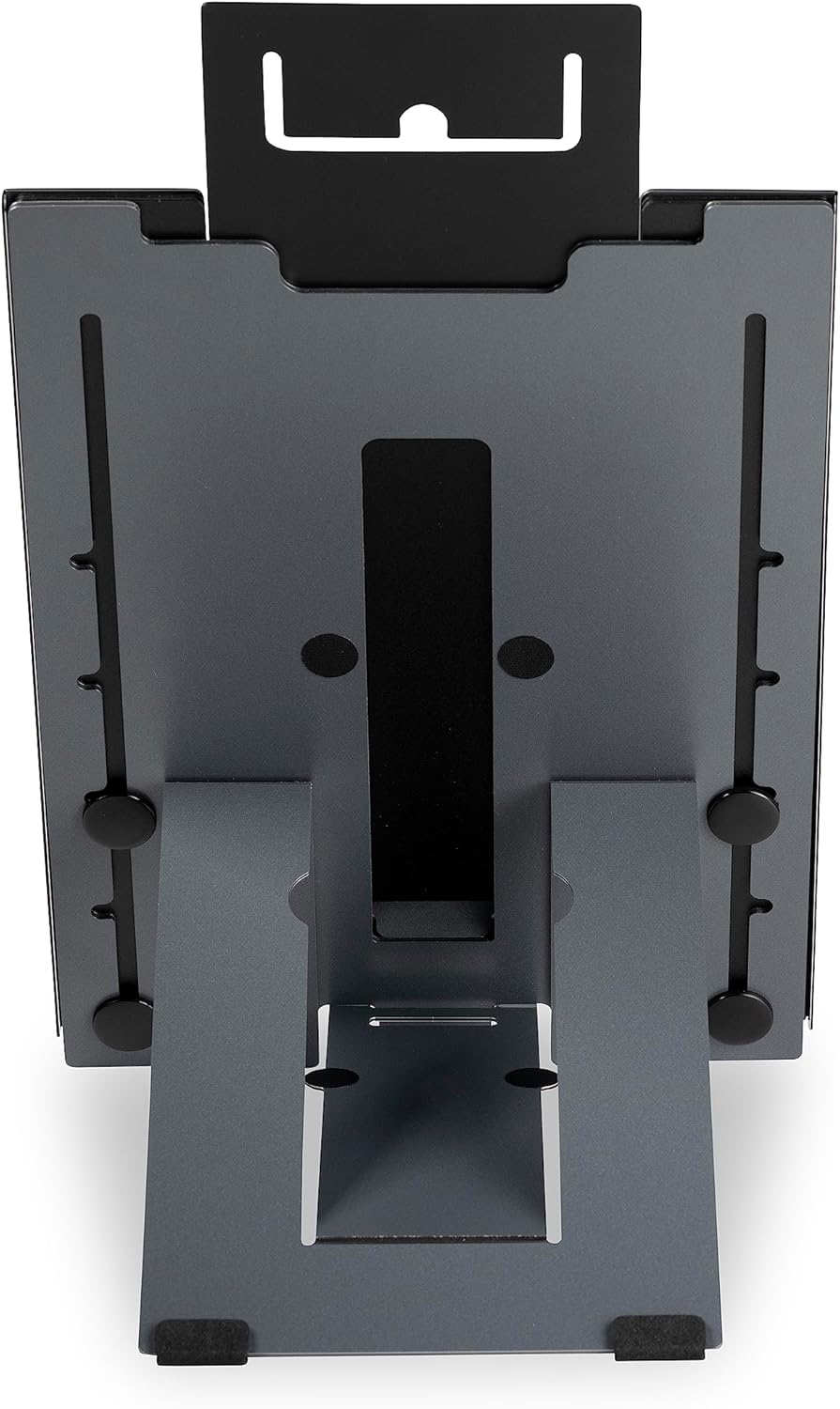 BakkerElkhuizen ErgoQ Hybrid Pro Combination Tablet/Laptop Stand Featuring 10 Tablet Height Adjustments/5 Laptop Height Adjustments, Lightweight Aluminium - Dark Grey