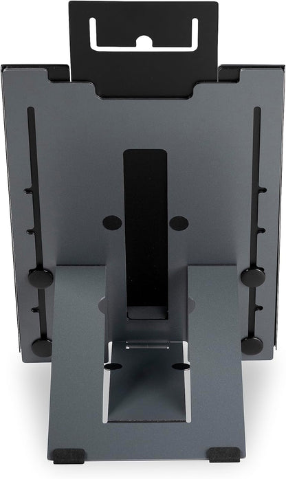 BakkerElkhuizen ErgoQ Hybrid Pro Combination Tablet/Laptop Stand Featuring 10 Tablet Height Adjustments/5 Laptop Height Adjustments, Lightweight Aluminium - Dark Grey